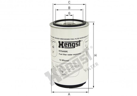 H704WK fuel filter spin-on