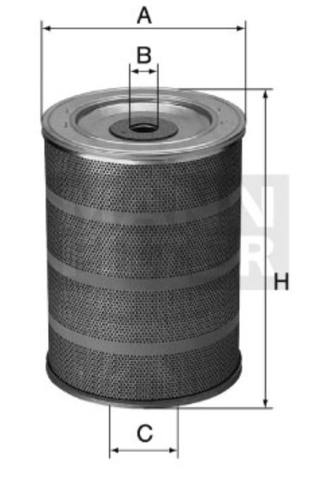 H 34 1480/15 oil filter element