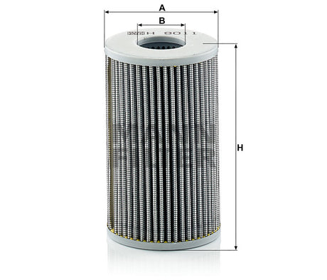 H 8011 hydraulic filter element