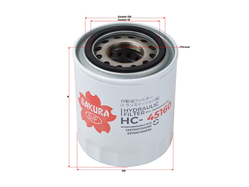 HC-45160 hydraulic filter spin-on