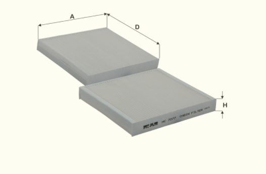 HC7077 cabin air filter element