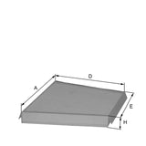 HC7102 cabin air filter element