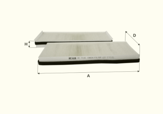 HC7116 cabin air filter element