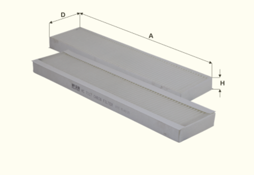HC7117 cabin air filter element