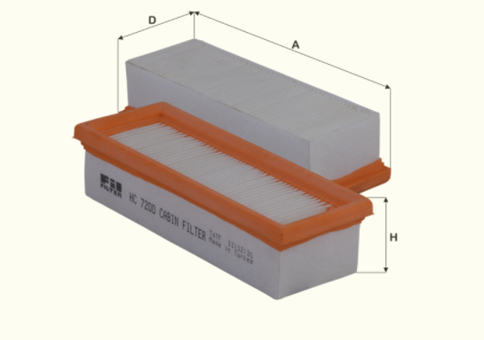 HC7200 cabin air filter element