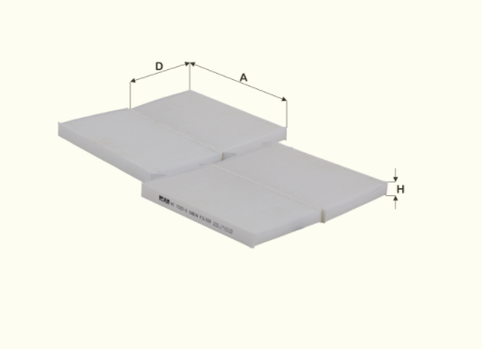 HC7222-2 cabin air filter element