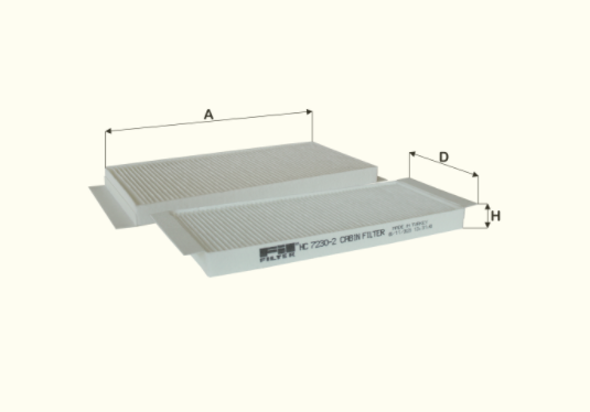 HC7230-2 cabin air filter element