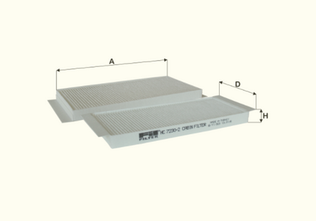 HC7230-2 cabin air filter element