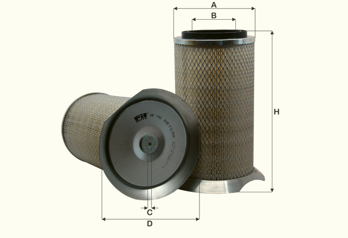 HP743 air filter element