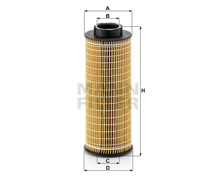 HU 1072 x oil filter element (metal-free)
