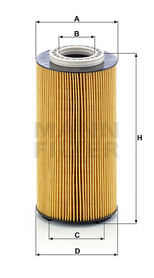 HU 12 003 x oil filter element (metal-free)