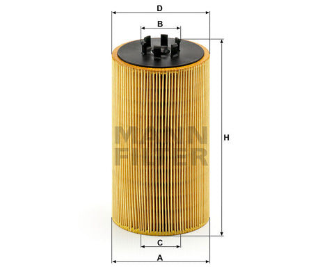 HU 13 125/3 x oil filter element (metal-free)