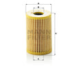 HU 610 x oil filter element (metal-free)