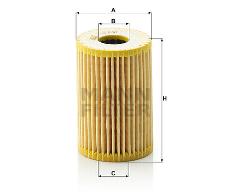 HU 610 x oil filter element (metal-free)
