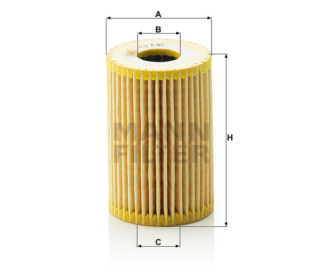 HU 610 x oil filter element (metal-free)