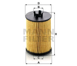 HU 612/1 x oil filter element (metal-free)