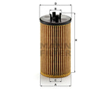 HU 612/2 x oil filter element (metal-free)