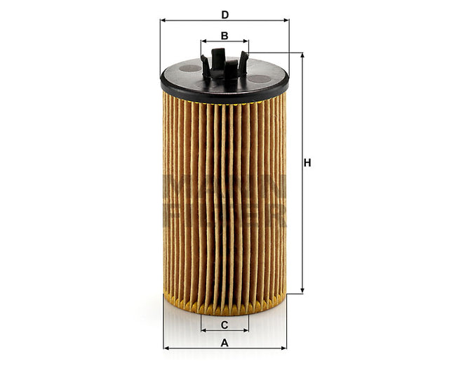 HU 612/2 x oil filter element (metal-free)