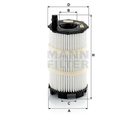 HU 7005 x oil filter element (metal-free)