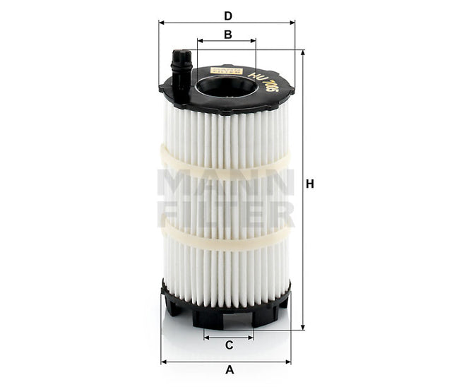 HU 7005 x oil filter element (metal-free)
