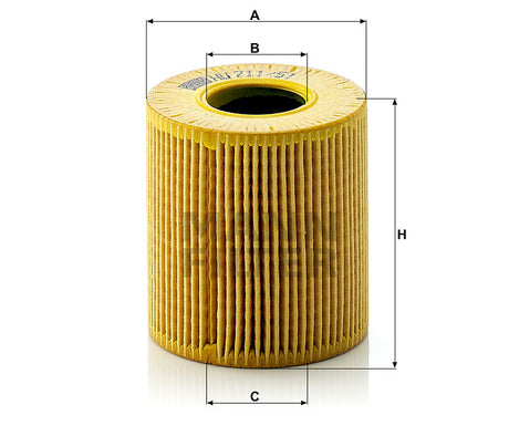 HU 711/51 x oil filter element (metal-free)