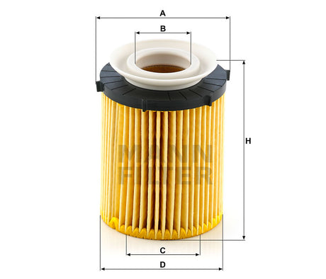 HU 711/6 z oil filter element (metal-free)
