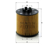 HU 712/6 x oil filter element (metal-free)