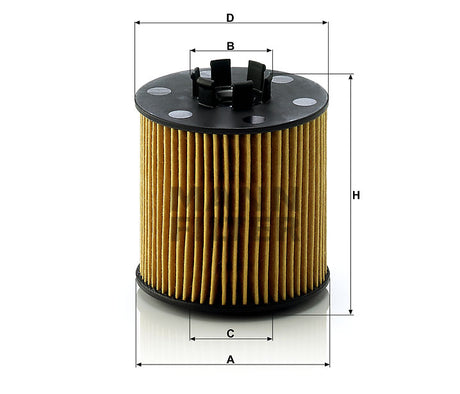 HU 712/6 x oil filter element (metal-free)