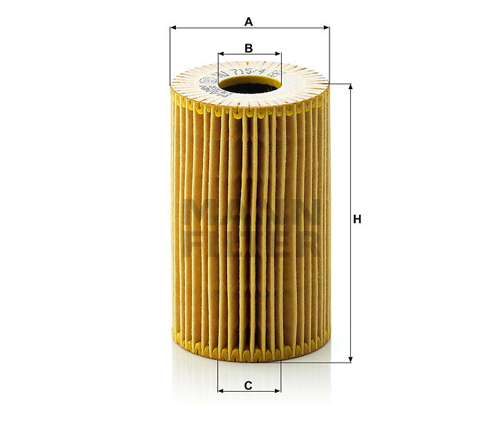 HU 715/4 x oil filter element (metal-free)