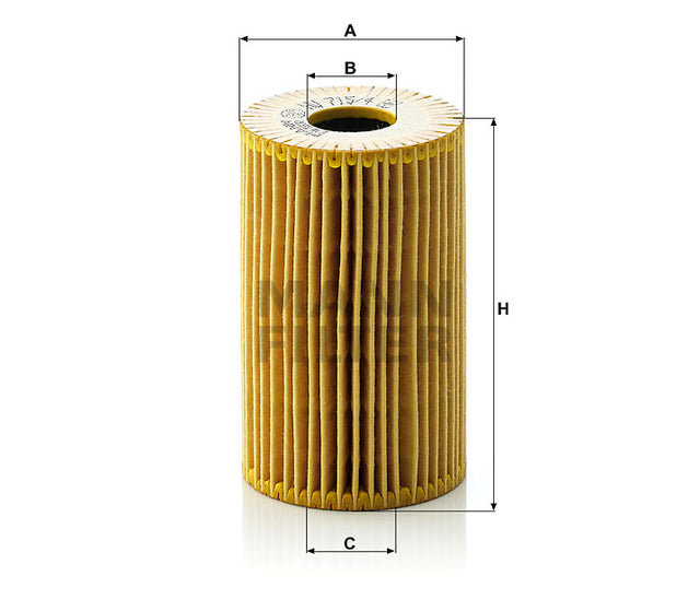 HU 715/4 x oil filter element (metal-free)