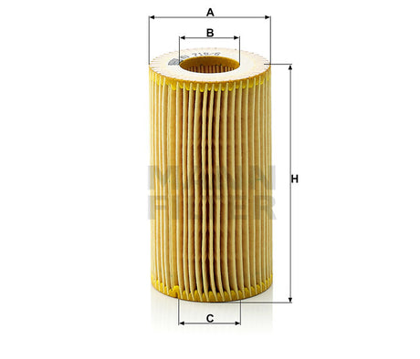 HU 718/6 x oil filter element (metal-free)