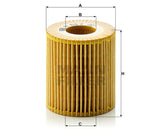 HU 815/2 x oil filter element (metal-free)