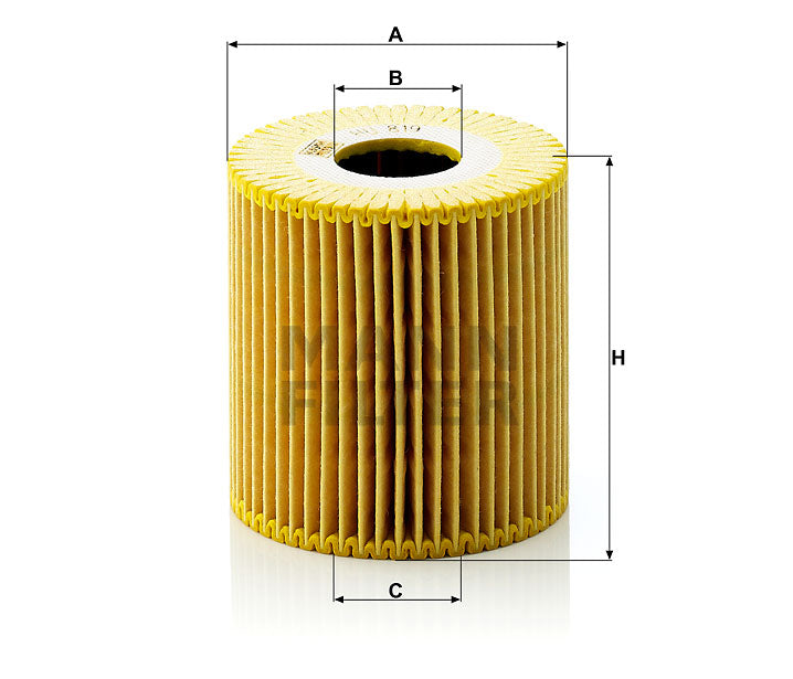 HU 819 x oil filter element (metal-free)