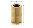 HU 924/2 x oil filter element (metal-free)