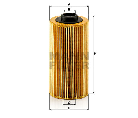 HU 938/4 x oil filter element (metal-free)