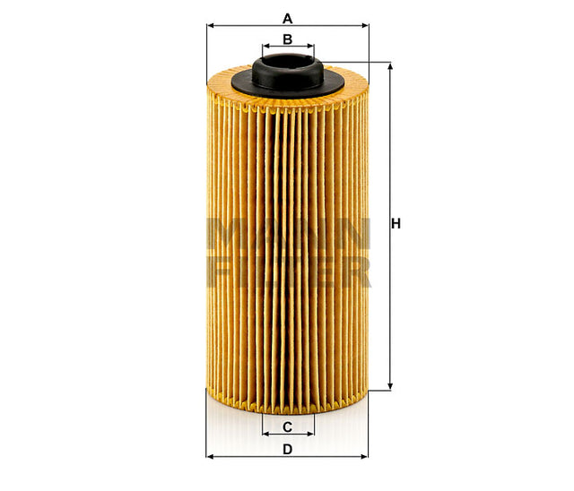 HU 938/4 x oil filter element (metal-free)
