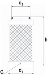 LD 4001/3 air filter element (activated carbon)