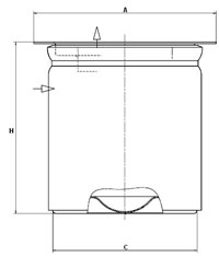 LE 19 007 x air/oil separator element (incl. gasket)