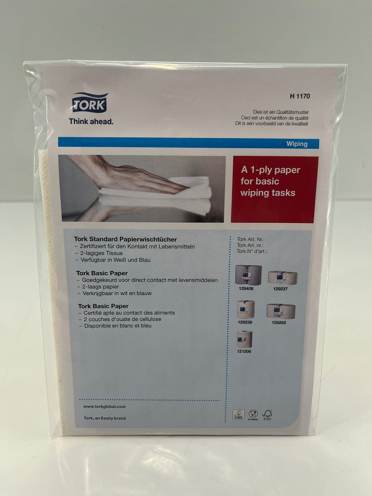 Muster Tork Standard-Papierwischtücher weiß W1