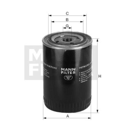 MW 6001 oil filter (spin-on)