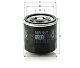 MW 64/1 oil filter (spin-on)