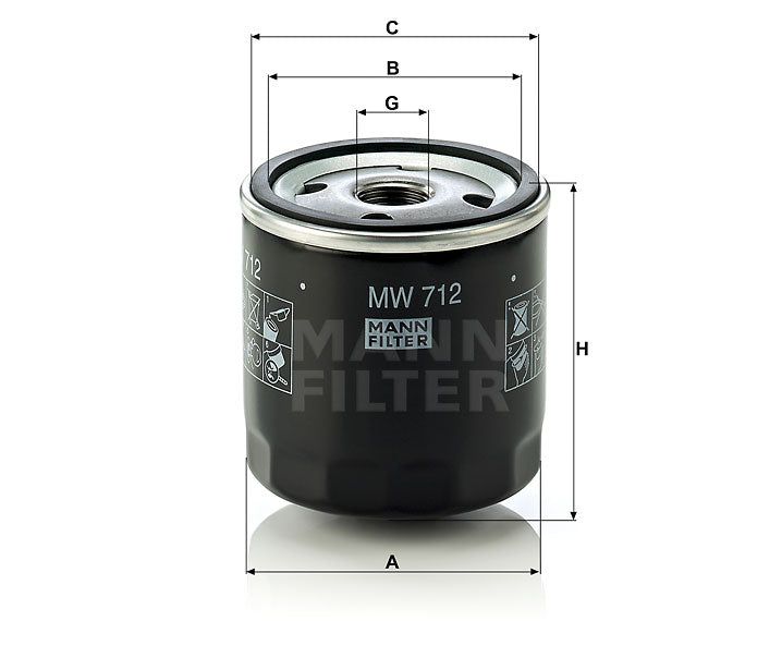 MW 712 oil filter (spin-on)