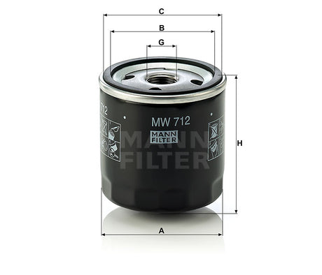 MW 712 oil filter (spin-on)