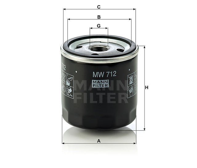 MW 712 oil filter (spin-on)