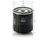 MW 713 oil filter (spin-on)