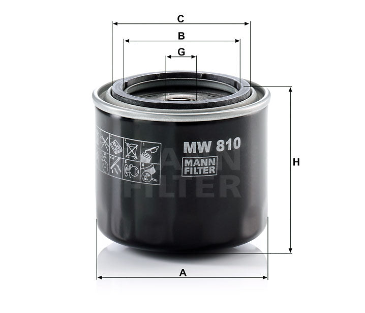 MW 810 oil filter (spin-on)