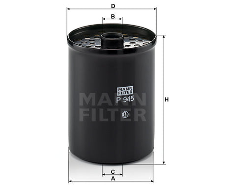 P 945 x fuel filter element