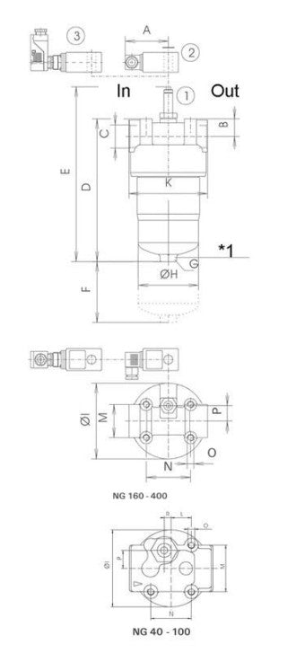 PI 30016-015 in-line filter (pressure line)