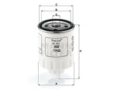 PL 50/1 fuel filter spin-on (prefilter)