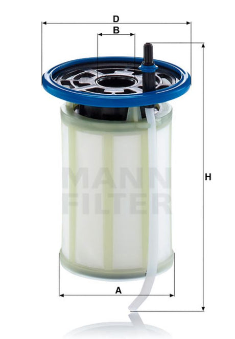 PU 7018 fuel filter element (metal-free)
